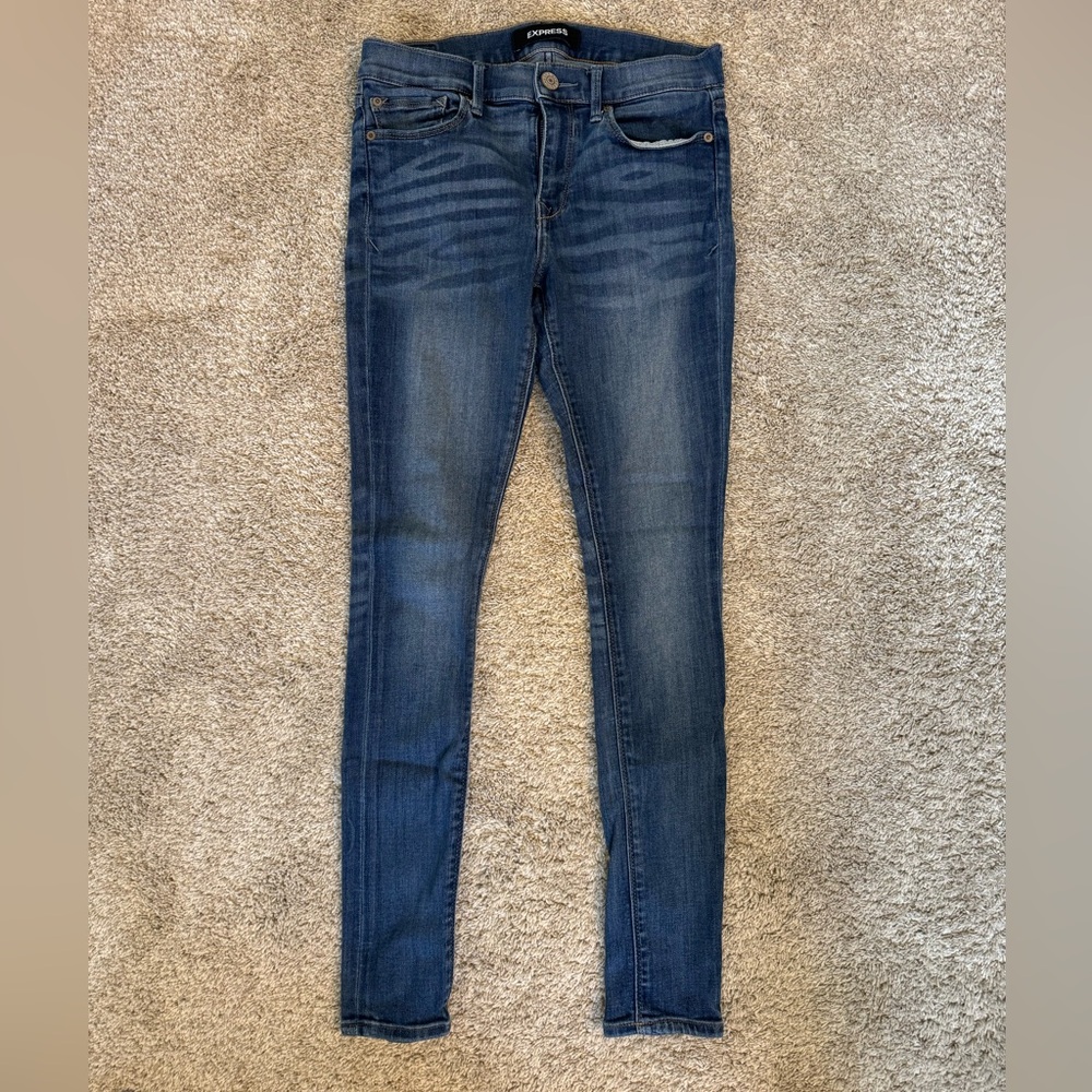 Express Mid-Rise Legging Jeans – Size 8 Regular – Stretch Skinny